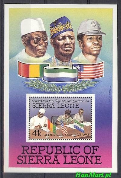 Znaczek Sierra Leone 1984 Mi bl 19 Czyste **