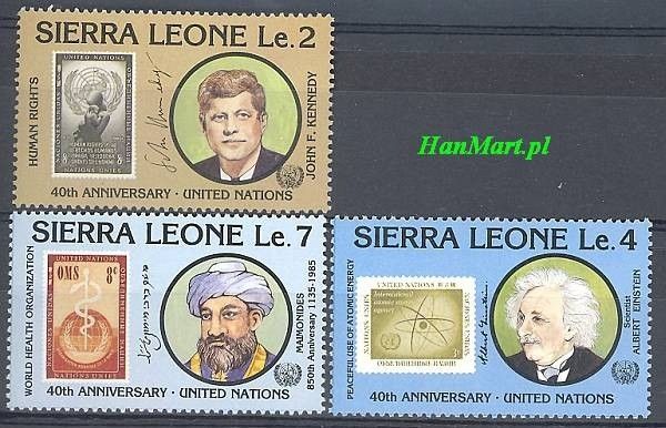 Znaczek Sierra Leone 1985 Mi 866-868 Czyste **