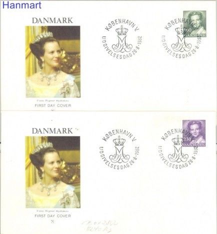 Znaczek Dania 1982 Mi 759-760 FDC