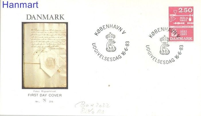 Znaczek Dania 1983 FDC