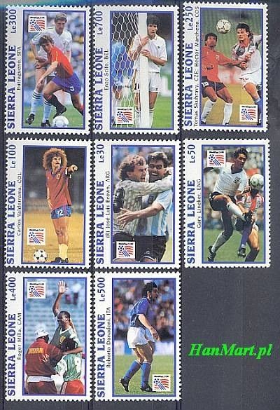Znaczek Sierra Leone 1993 Mi 2107-2114 Czyste **