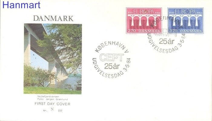 Znaczek Dania 1984 FDC