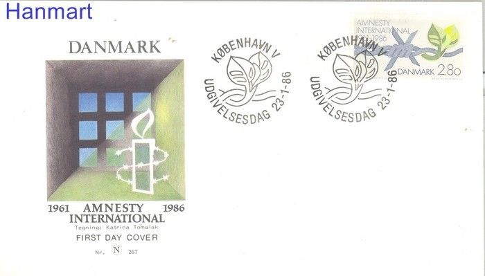 Znaczek Dania 1986 Mi 856 FDC