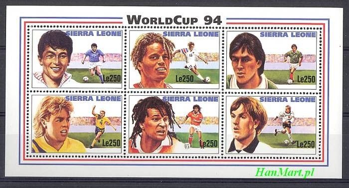 Znaczek Sierra Leone 1994 Mi 2150-2155 Czyste **