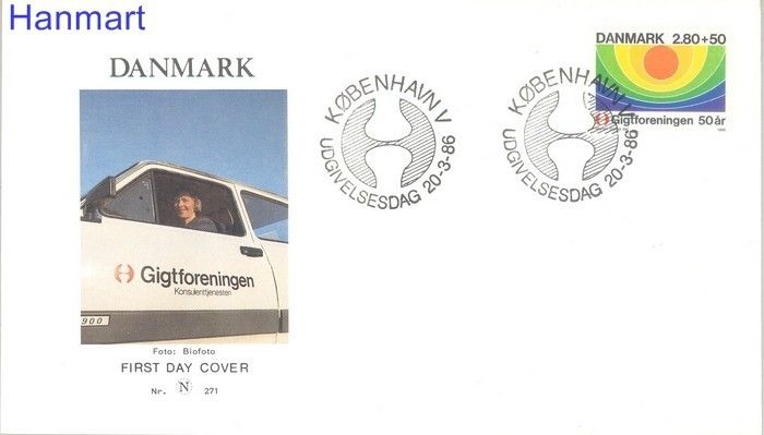 Znaczek Dania 1986 Mi 863 FDC