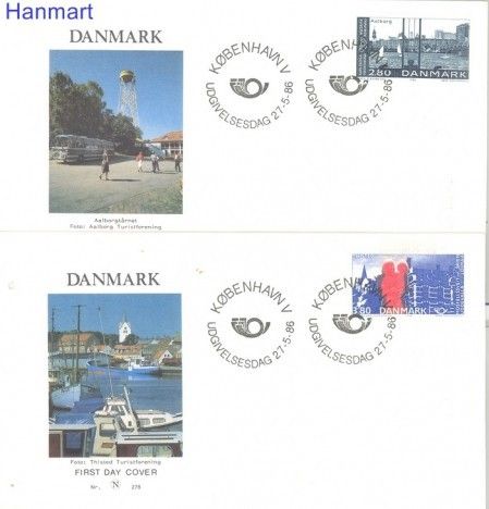 Znaczek Dania 1987 Mi 868-869 FDC