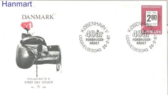 Znaczek Dania 1987 Mi 890 FDC