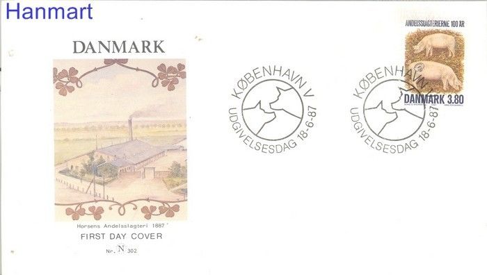 Znaczek Dania 1987 Mi 898 FDC