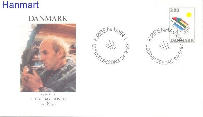 Znaczek Dania 1987 Mi 901 FDC