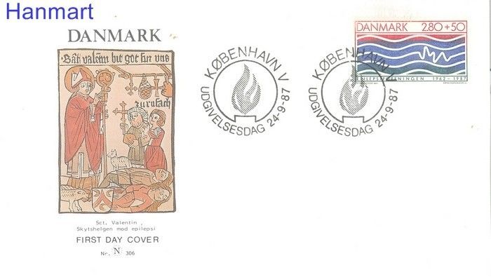 Znaczek Dania 1987 Mi 902 FDC