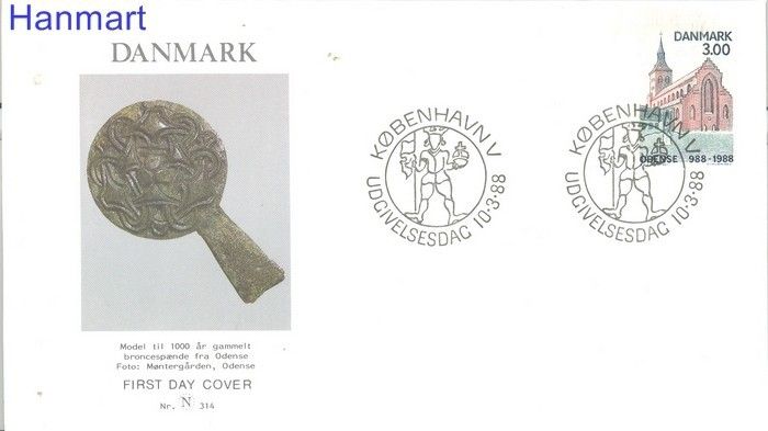 Znaczek Dania 1988 Mi 917 FDC