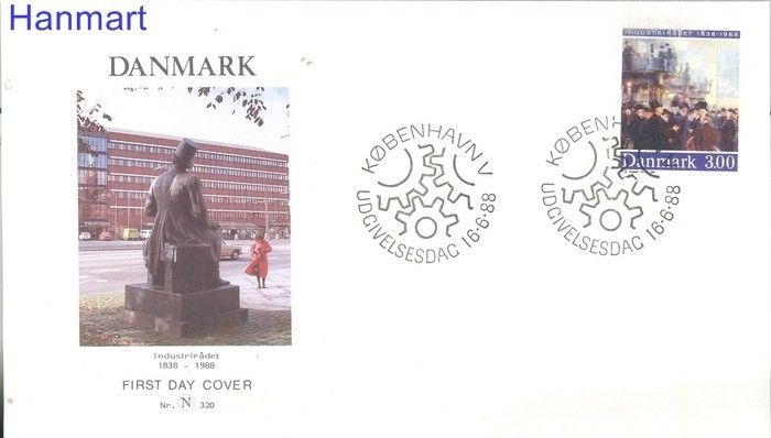 Znaczek Dania 1988 Mi 924 FDC
