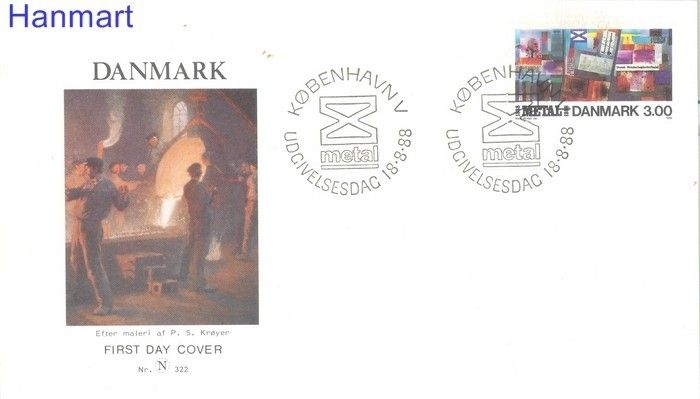 Znaczek Dania 1988 Mi 926 FDC