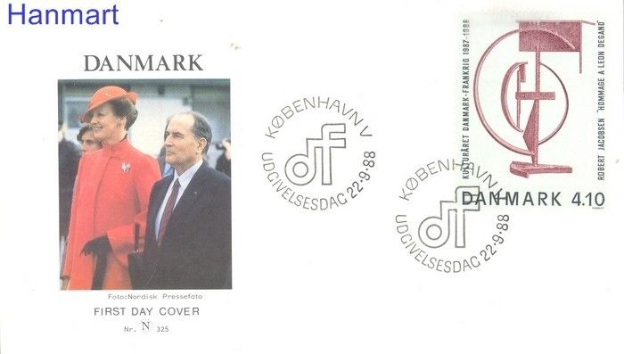 Znaczek Dania 1988 Mi 928 FDC