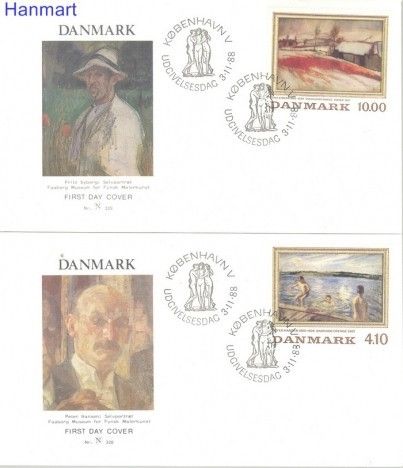 Znaczek Dania 1988 Mi 932-933 FDC