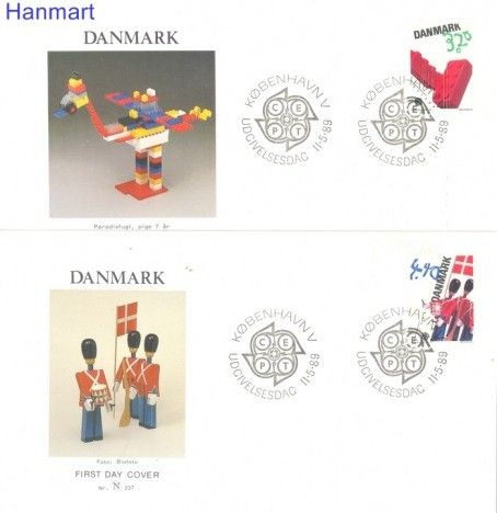 Znaczek Dania 1989 Mi 950-951 FDC