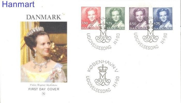 Znaczek Dania 1990 Mi 966-969 FDC