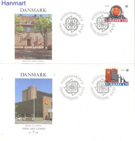 Znaczek Dania 1990 Mi 974-975 FDC