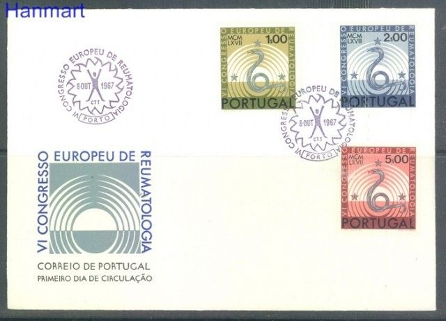 Znaczek Portugalia 1967 Mi 1040-1042 FDC