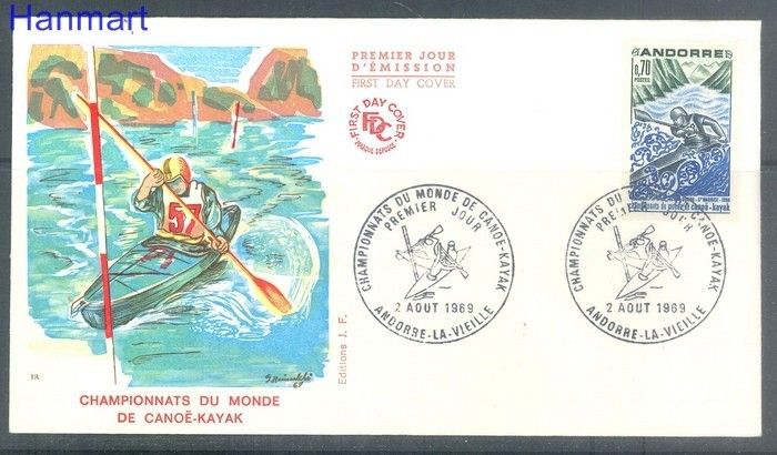 Znaczek Andora Francuska 1969 Mi 216 FDC