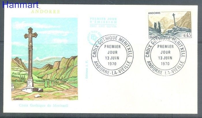 Znaczek Andora Francuska 1970 Mi 224 FDC