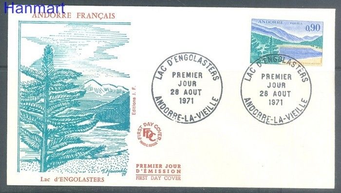 Znaczek Andora Francuska 1971 Mi 234 FDC
