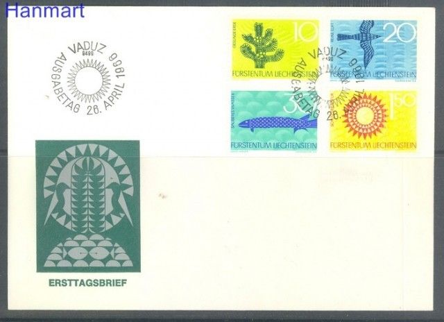 Znaczek Liechtenstein 1966 Mi 460-463 FDC
