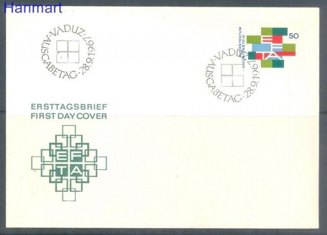 Znaczek Liechtenstein 1967 Mi 481 FDC