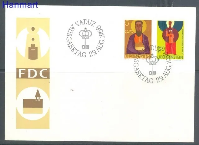 Znaczek Liechtenstein 1968 Mi 500-502 FDC
