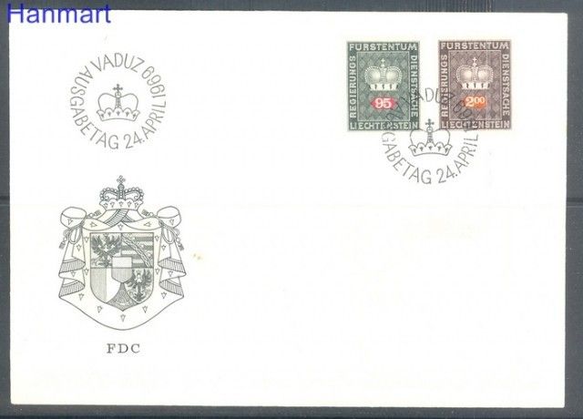 Liechtenstein 1968 Mi die 53+56 FDC