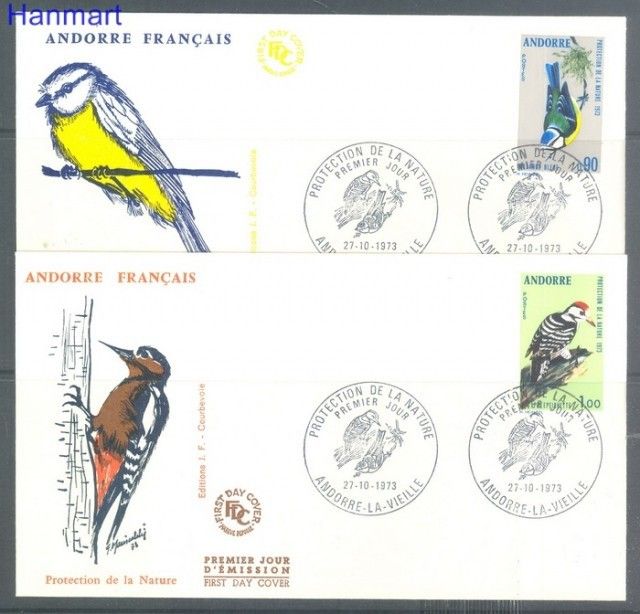 Znaczek Andora Francuska 1973 Mi 253-254 FDC