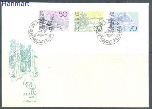 Znaczek Liechtenstein 1973 Mi 584-586 FDC