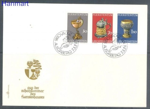 Znaczek Liechtenstein 1973 Mi 587-589 FDC