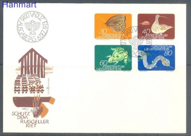 Znaczek Liechtenstein 1973 Mi 591-594 FDC