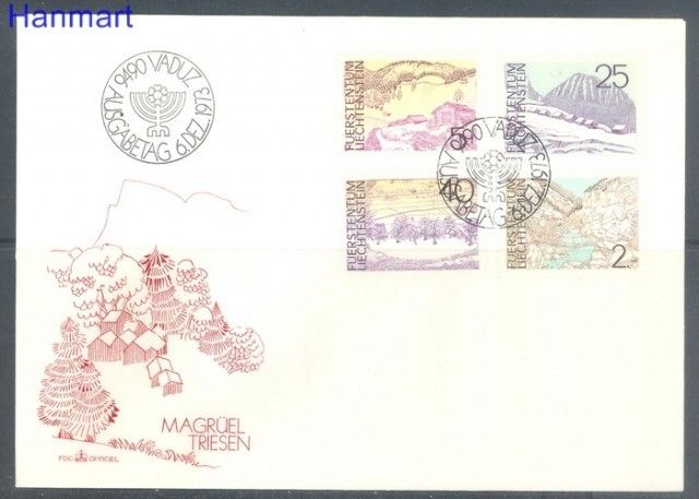 Znaczek Liechtenstein 1973 Mi 596-599 FDC