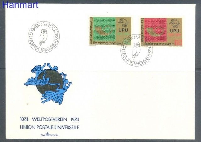 Znaczek Liechtenstein 1974 Mi 607-608 FDC