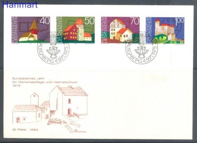 Znaczek Liechtenstein 1975 Mi 630-633 FDC