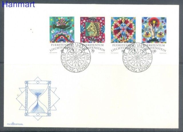 Znaczek Liechtenstein 1977 Mi 669-672 FDC