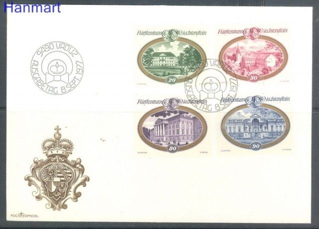 Znaczek Liechtenstein 1977 Mi 680-683 FDC