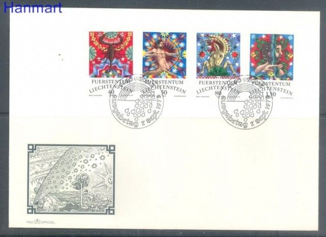 Znaczek Liechtenstein 1978 Mi 713-716 FDC