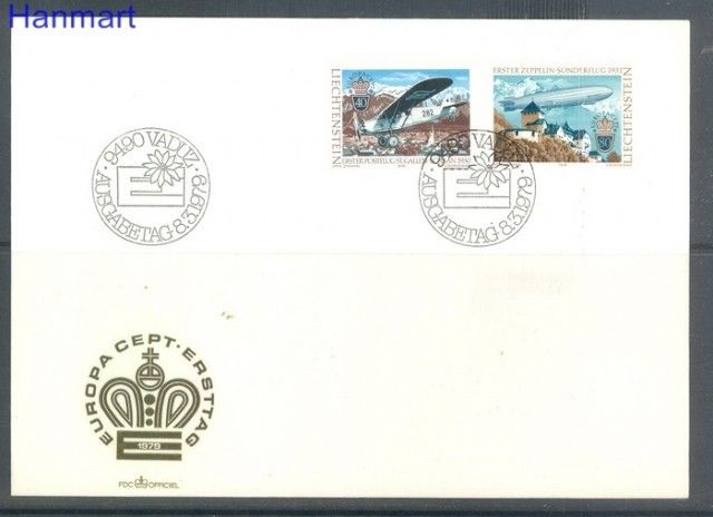 Znaczek Liechtenstein 1979 Mi 723-724 FDC