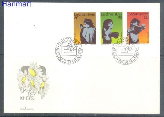 Znaczek Liechtenstein 1979 Mi 725-727 FDC
