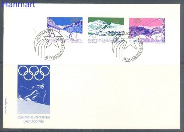 Znaczek Liechtenstein 1979 Mi 735-737 FDC