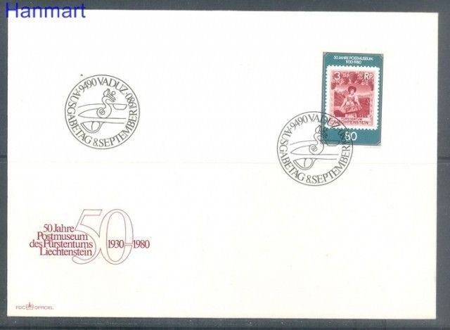 Znaczek Liechtenstein 1980 Mi 750 FDC