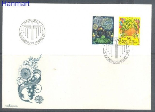Znaczek Liechtenstein 1981 Mi 764-765 FDC