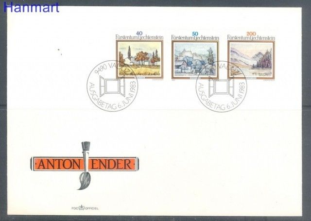 Znaczek Liechtenstein 1983 Mi 821-823 FDC