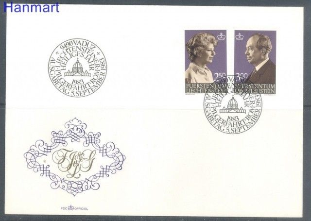 Znaczek Liechtenstein 1983 Mi 828-829 FDC