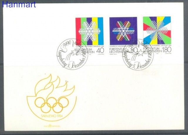 Znaczek Liechtenstein 1983 Mi 834-836 FDC