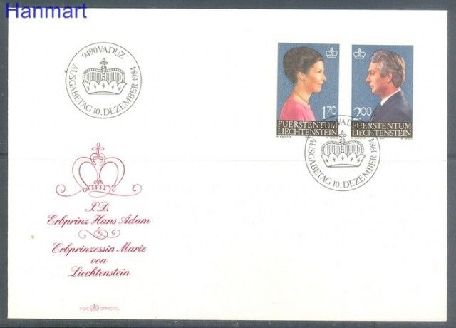 Znaczek Liechtenstein 1984 Mi 864-865 FDC