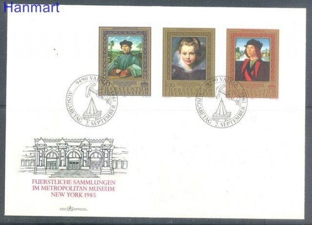 Znaczek Liechtenstein 1985 Mi 881-883 FDC